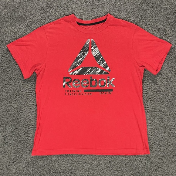 Reebok Training Fitness Division T Shirt Mens Large Short Sleeves Red - Picture 1 of 8